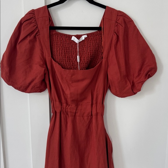 Tuckernuck ASTR THE LABEL Angeles Cutout Linen Blend Midi Dress Size L - Picture 4 of 14